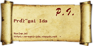 Prágai Ida névjegykártya