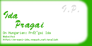 ida pragai business card